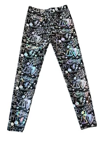 Dori Creations Girls Hi Shine Love Dance Graffiti Leggings Size 8-10 - Picture 1 of 4