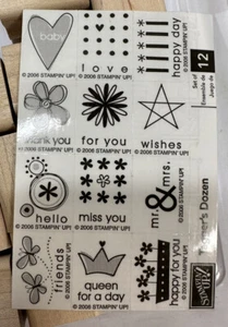 Stampin' Up Tagger's Dutzend Holzstempel-Set BRANDNEU - Bild 1 von 4