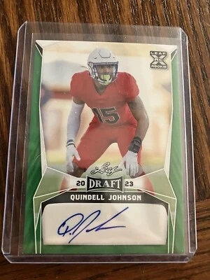 2023 Leaf Draft Green Quindell Johnson Rc Auto #BA-QJ1 - Image 1 of 2