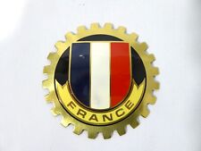 Plaque de calandre émaillée 75mm en laiton - Insigne France - 01