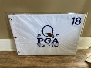 2025 PGA Championship Flag Quail Hollow White Embroidered Golf Pin Flag New - Picture 1 of 1