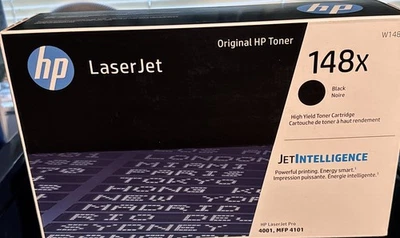 HP 148X Black High Yield Toner Cartridge (W1480X) - Genuine / New Sealed - Image 1 of 2