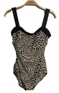 Miraclesuit One Piece Slimming Bathing Suit Women's Animal Print Size 10 ~ NEW - Picture 1 of 15