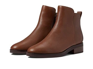 Cole Haan River Boots Womens US 7.5 B Sequoia Leather Side Zip Bootie JOBB594 - Picture 1 of 10
