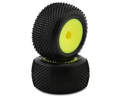 JConcepts 2.2" Siren Pre-Mounted 1/10 Stadium Truck Carpet Tires (Yellow) (2) - Image 1 of 4