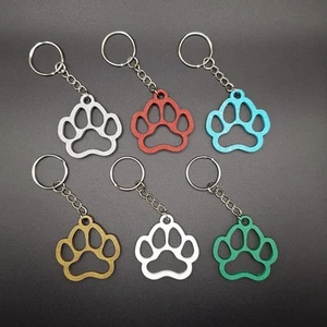 Paw Print Keychain Lot, Cute Dog Cat Mom Key Ring, Handmade Gift for Pet Lovers - Picture 1 of 10
