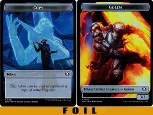 1x MTG - COPY \\ GOLEM TOKEN #01/12 - FOIL - Edge of Eternities - Picture 1 of 1