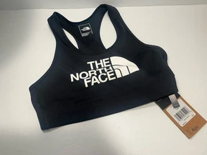 The North Face Damen Elevation Logo Sport BH TNF Schwarz Größe Large Neu mit Etikett - Bild 1 von 4