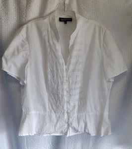 Signature Jones New York Cropped Top Button Up Shirt XL Damen V-Ausschnitt  - Bild 1 von 9