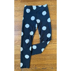 H&M Girls' Black Polka Dot Leggings Size 7 - Picture 1 of 3