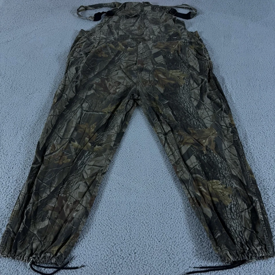 Outfitters Ridge Overalls Mens 2XL Camo Hunting Bib Unlined Realtree Hardwoods - Image 1 of 4