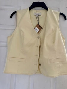 Threadbare denim buttermilk yellow waistcoat size 14 brand new tags this season - Picture 1 of 3