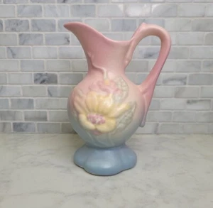Vintage 1940s Hull Art Pottery Magnolia Matte Pitcher Pink 5" Tall USA #14 - Picture 1 of 5