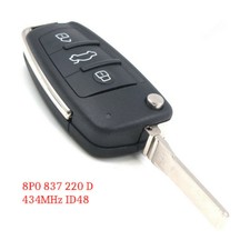 Audi A3 S3 TT 3 Button Remote Key Fob 8P0837220D 434Mhz with ID48 Chip