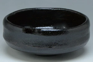 Kyo Kiyomizu yaki Japanese matcha bowl Badarai Chawan Kuro Raku Zuisho Japan - Picture 1 of 2