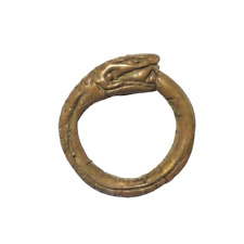 RING SNAKE EAT TAIL Vintage Thai Amulet Magic Power Serpent Lucky Wealth Love