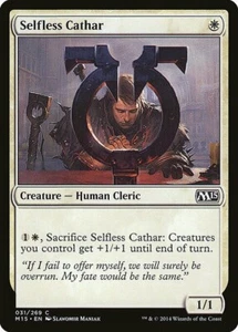 SELFLESS CATHAR X 4 N/M- MAGIC 2015 MAGIC THE GATHERING - Picture 1 of 1