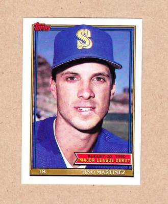 Tino Martinez 1991 Topps Debut card #99 Seattle Mariners Nrmt - Image 1 of 2