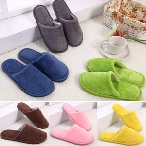 Men Women Soft Plush Slippers Winter Warm Indoor Anti-Slip Home Slipper Shoes - Bild 1 von 19