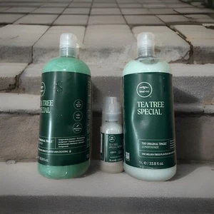 Paul Mitchell Tea Tree Original Tingle Shampoo & Conditioner 33.8fl + Free Detox - Picture 1 of 3