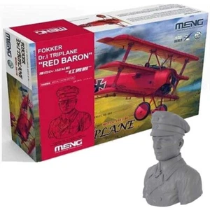 Triplano Meng #QS-002S Fokker Dr.1 edición limitada con busto de barón rojo 1/32 - Imagen 1 de 1
