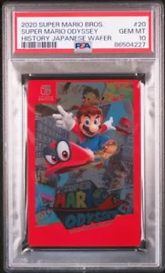 PSA10 No.20 Super Mario Odyssey Super Mario History Card Wafer BANDAI - Picture 1 of 2