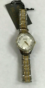Reloj de cuarzo Bulova 98L273 Swarovski cristal dos tonos acero inoxidable para damas GARANTÍA - Imagen 1 de 12