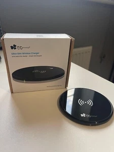 EC Technology Ultra Slim Wireless Charger USB -Micro USB Black Round. - Picture 1 of 6