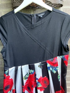 Kleid Gr. 42,  Schwarz Rot, Edel, Firma Floryday - Bild 1 von 8