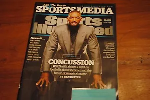 Movie Concussion WILL SMITH Media Sports Illustrated December 28 2015 Magazine - Imagen 1 de 3
