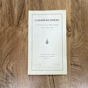 Cuyahoga Falls High School 1961 Beginn Programmheft Abschlussfeier - Bild 1 von 6