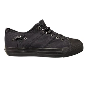 LEVIS 535074-A48 ZIP EX LO CANVAS Jr's (Medium) Black Canvas Skate Shoes - Picture 1 of 5
