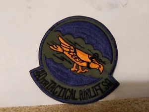 U.S.A.F...40TH TACTICAL AIRLIFT SQUADRON 3 1/4 x 3 1/4 inches C-130 - Picture 1 of 2