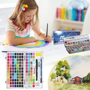 50/72/90 Colori Puro Acquerello Set Metallo Ferro Acquerello Arte~ Pittura P7I7 - Foto 1 di 22