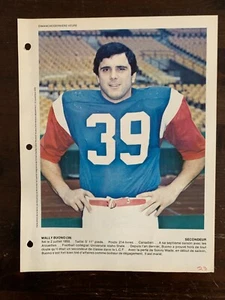 1978 Dimanche Derniere Heure Poster RARE Wally Buono - Montreal Alouettes CFL - Picture 1 of 2