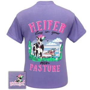 Girlie Girl Originals Preppy Heifer Stay In Your Pasture T-Shirt - Picture 1 of 1