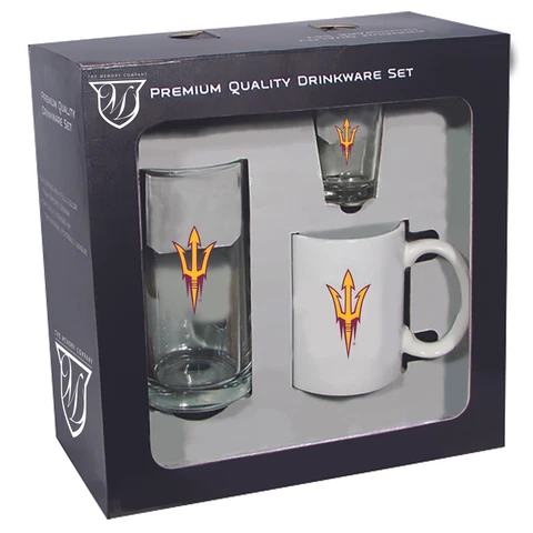 Arizona State Sun Devils 15oz. Stein 11oz. Mug & 2oz. Shot Glass Set Cover