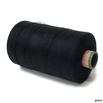 Amann 100% Polyester Core-Spun Sewing Thread  Sabac 80 1000M Color BLACK Durable - Image 1 of 2
