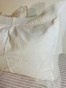 Gorgeous Intricate White Cotton Embroidered Eyelet Decorative Pillow Shams - Picture 1 of 17