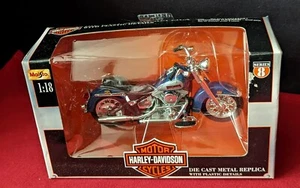 1:18 Maisto Harley Davidson Series 8  1986 FLST Heritage Softail Blue  NIB 🎁 - Picture 1 of 2