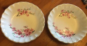 W S George Bolero 6" Untertasse Dessertschale Pfirsichblüte 2er Set - Bild 1 von 7