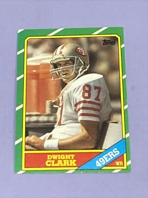 Vintage 1986 Topps #160 DWIGHT CLARK SF 49ers Clemson Tigers WR NM/M “The Catch” - Image 1 of 2