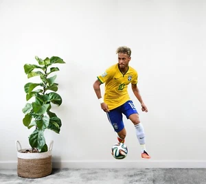 Neymar Brazil Soccer Football Wall Decal Sticker - Picture 1 of 1