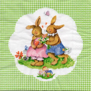 4 Servietten Motivservietten Napkin Serviettentechnik Osterhasen (1434) - Picture 1 of 2