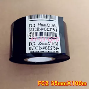 10 pezzi nastro nero per timbri a caldo FC2 35 mm x 100 m per macchina stampante coder - Foto 1 di 2