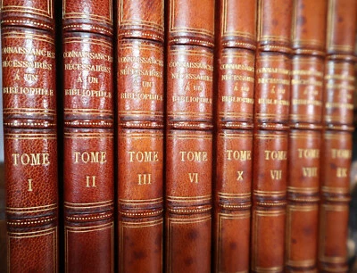 1899 Connaissances Nécessaires à un Bibliophile Rouveyre 8 of 10 Vol LTD Ed 33 - Image 1 of 4