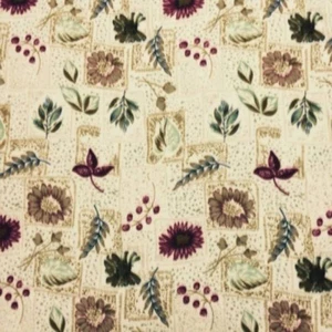 Fall Harvest Floral Flower Print Fleece Fabric - 60" Wide - Sold by The Yard - Picture 1 of 1