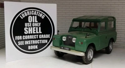 Land Rover Series 1 2 2a AC Shell Oil Filler Cap Label Decal White/Black 272476 - Image 1 of 2