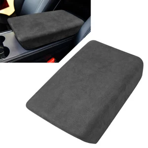 For Tesla Model 3 17-22 Gray Central Console Armrest Box Protective Suede Cover - Picture 1 of 8