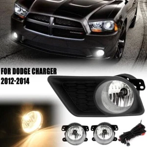 For Dodge Charger 12- Halogen Fog Light Bumper Frame Cover Daytime Running Light - Picture 1 of 9